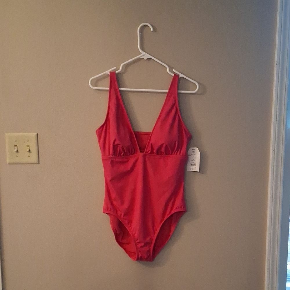 Time And Tru Raspberry Pink Swimsuit NWT Size 12-14